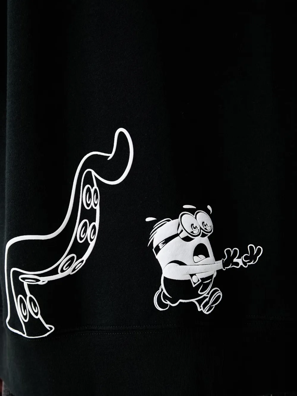 Converse x Minions logo-print drawstring hoodie Zwart
