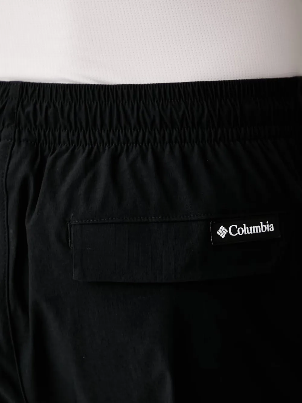 Columbia Elastische broek met logo-patch Zwart