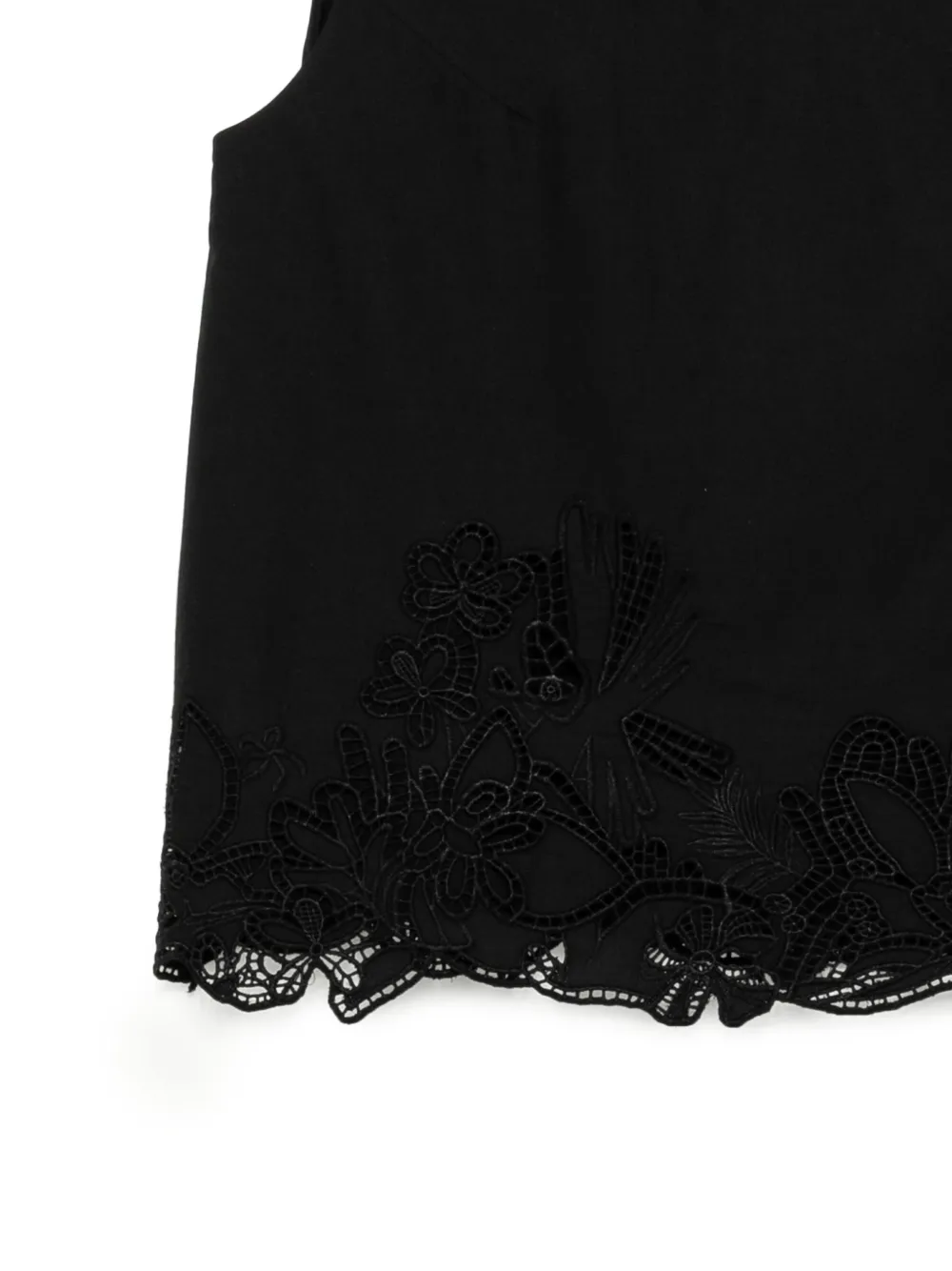 Bambah Rowan blouse met ringlets Zwart
