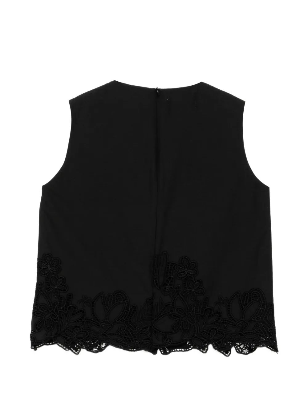 Bambah Rowan blouse met ringlets Zwart