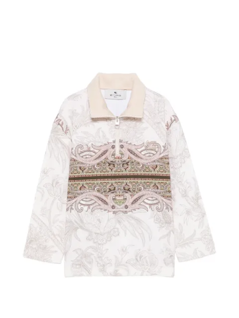ETRO KIDS paisley-print quarter-zip sweatshirt
