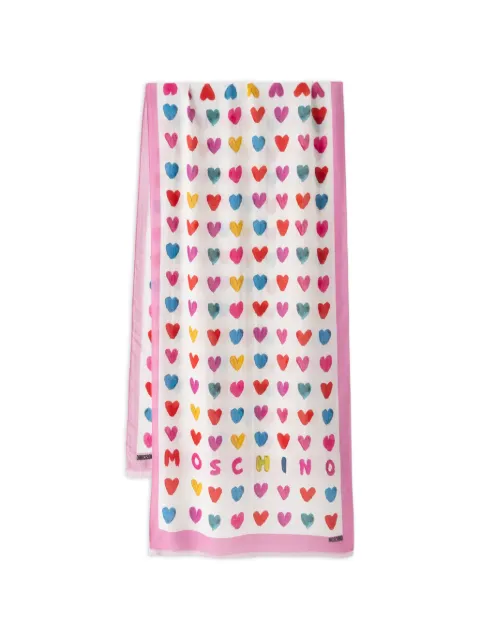 Moschino mascada con corazones estampados
