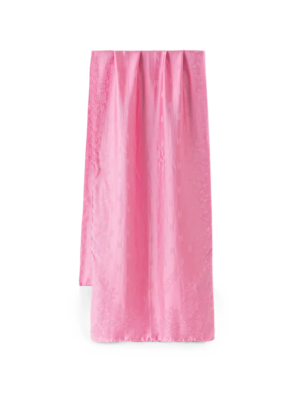 Moschino Seidenschal mit Jacquard-Logo - Rosa