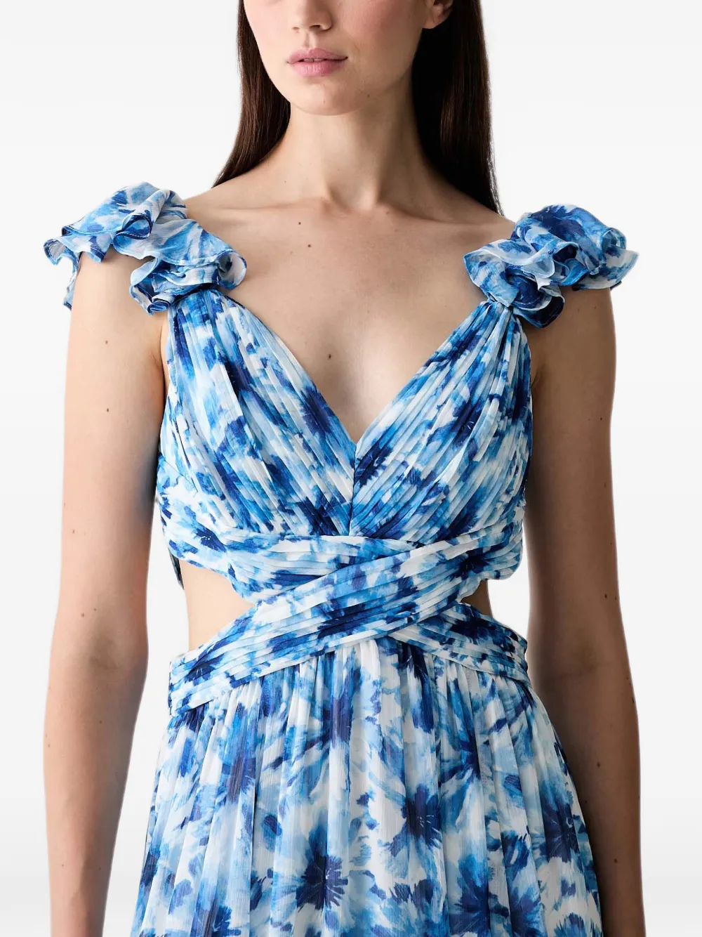 Morgan Maxi-jurk met bloemenprint Blauw