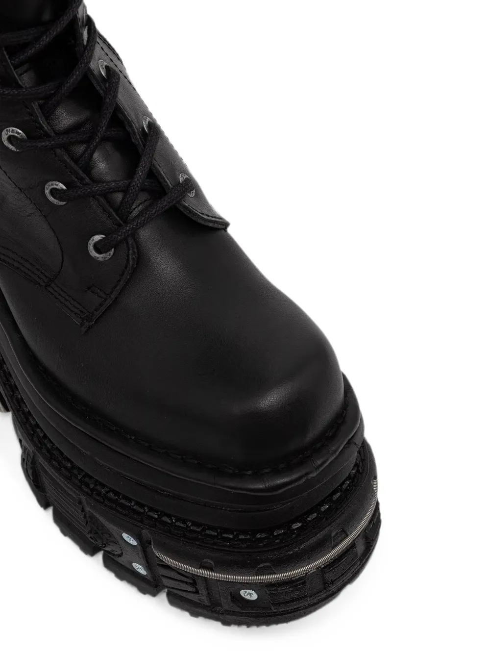 NEW ROCK lace-up platform boots Zwart