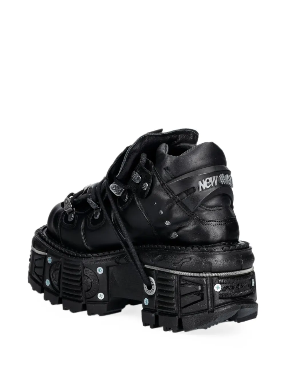 NEW ROCK logo-plaque platform sneakers Zwart