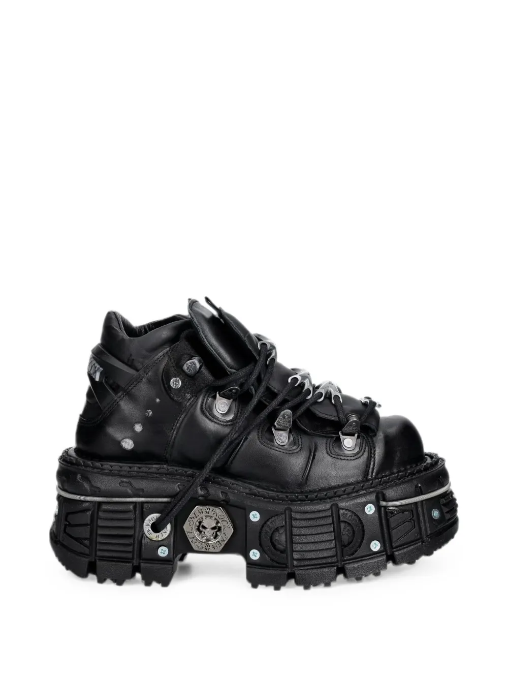 NEW ROCK logo-plaque platform sneakers Zwart