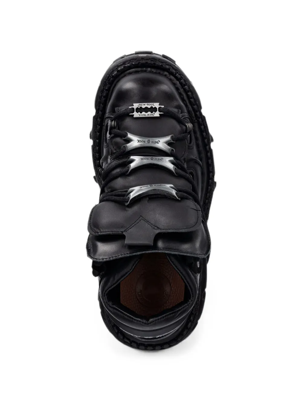 NEW ROCK logo-plaque platform sneakers Zwart