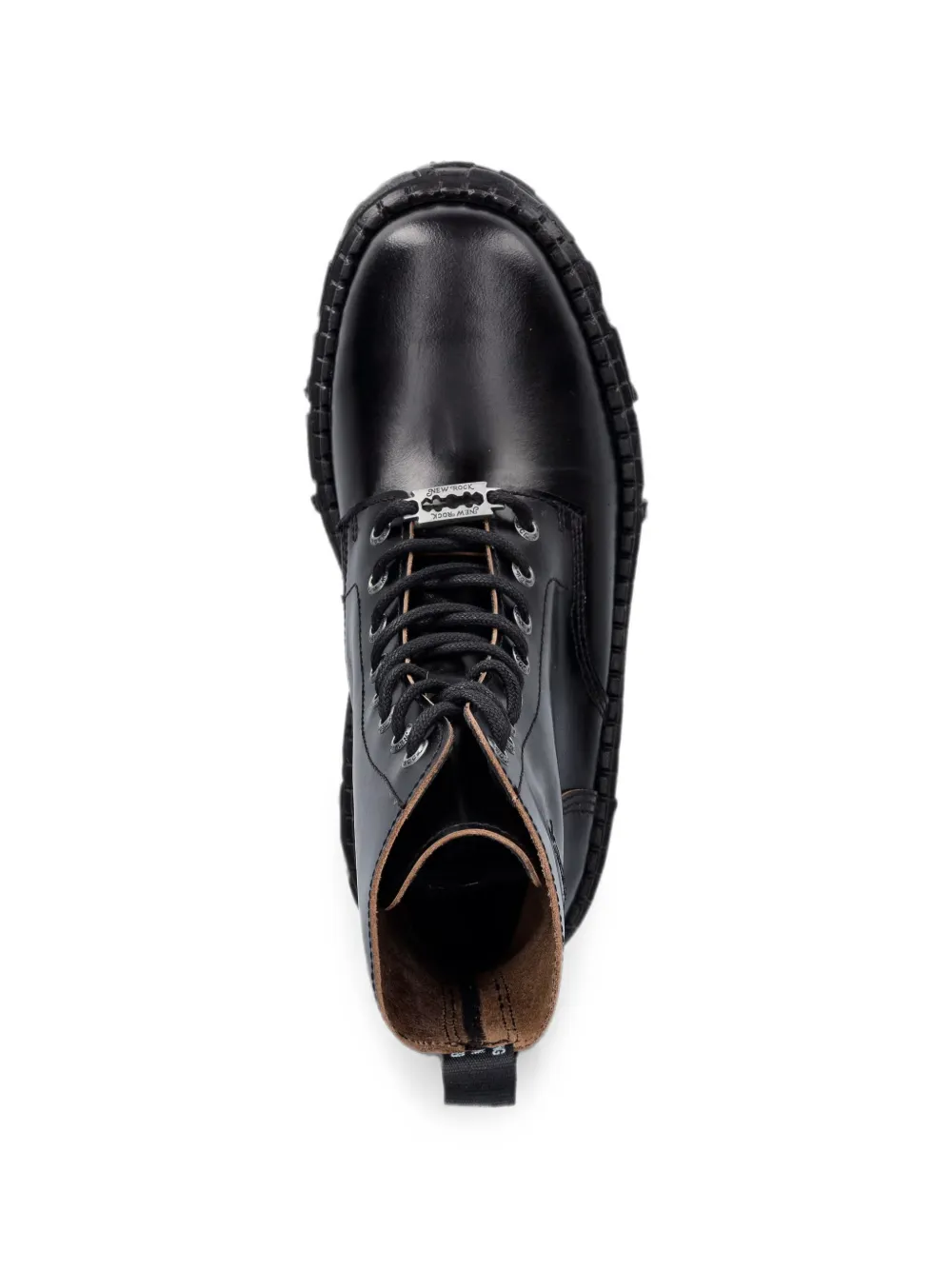 NEW ROCK platform lace-up boots Zwart