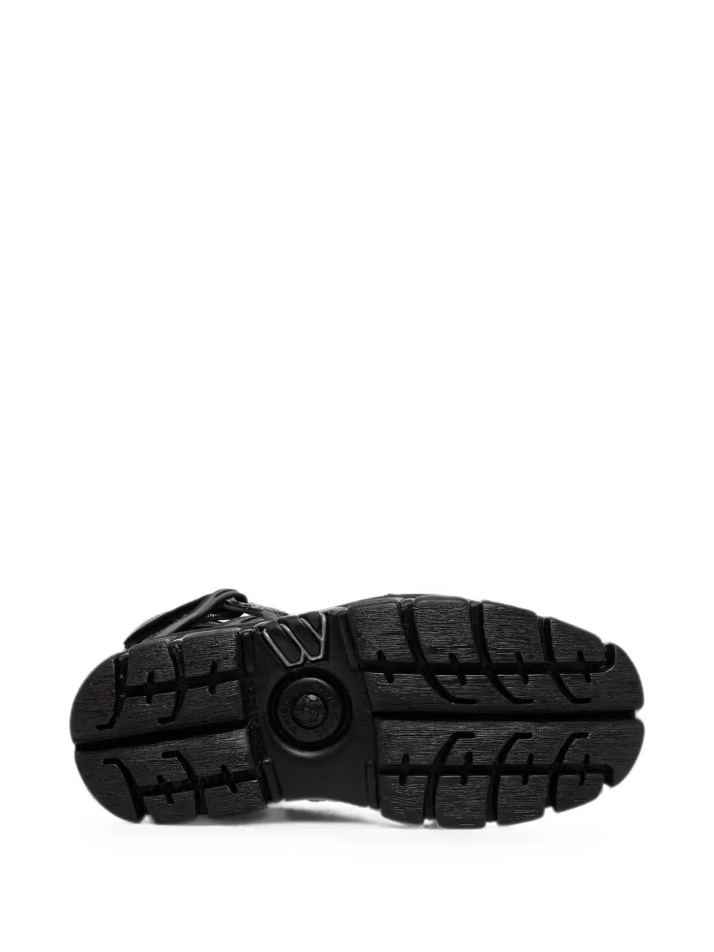 NEW ROCK buckle-strap platform boots Zwart