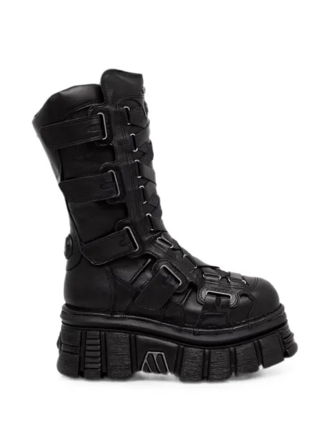 NEW ROCK buckle-strap platform boots