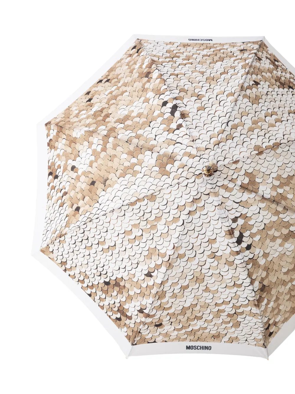 Moschino Paraplu met pailletten Beige