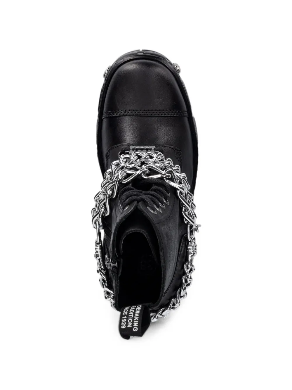 NEW ROCK chain-detail platform boots Zwart