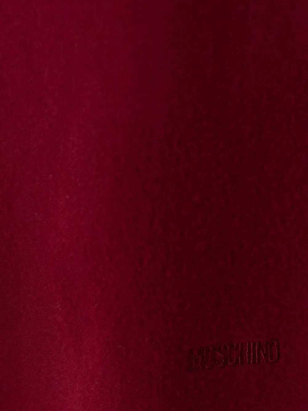 Moschino Wollen sjaal met geborduurd logo Rood