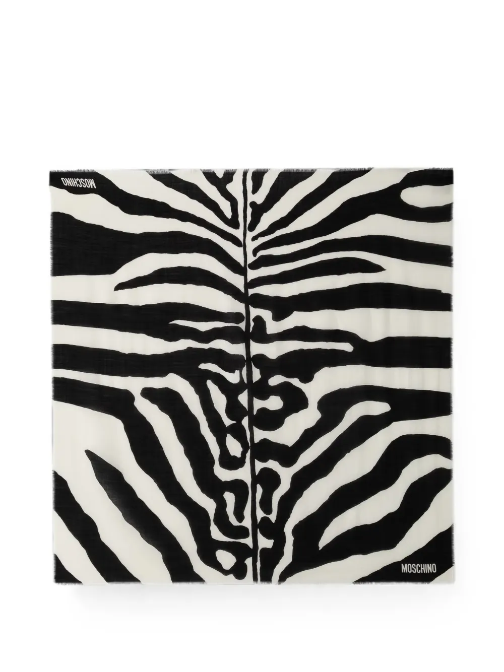 Moschino Schal mit Zebra-Print - Nude