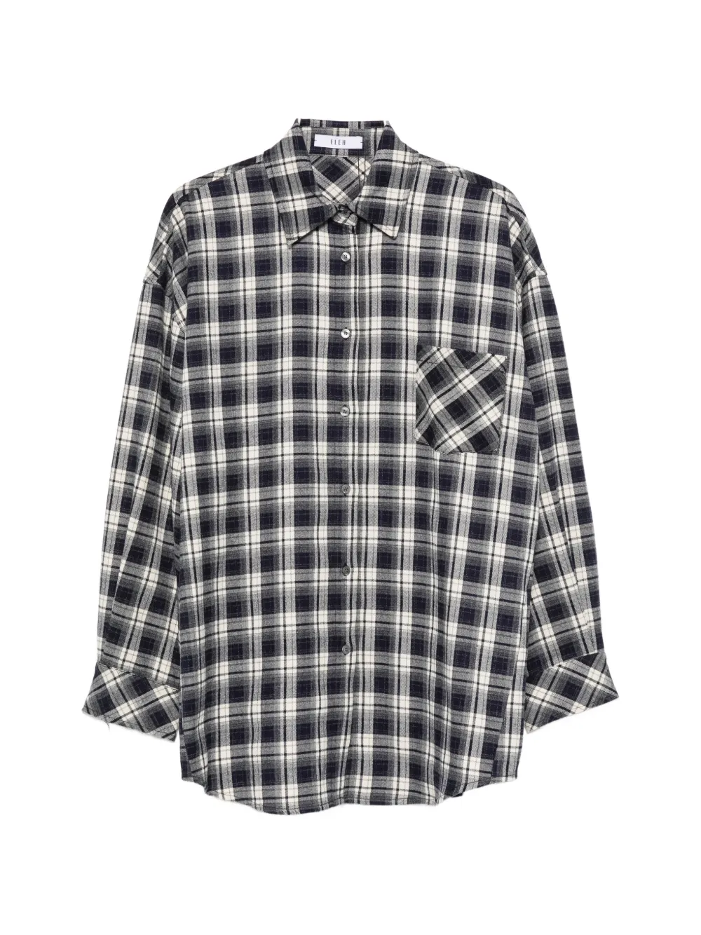 Eleh check-pattern button-down shirt - Blu
