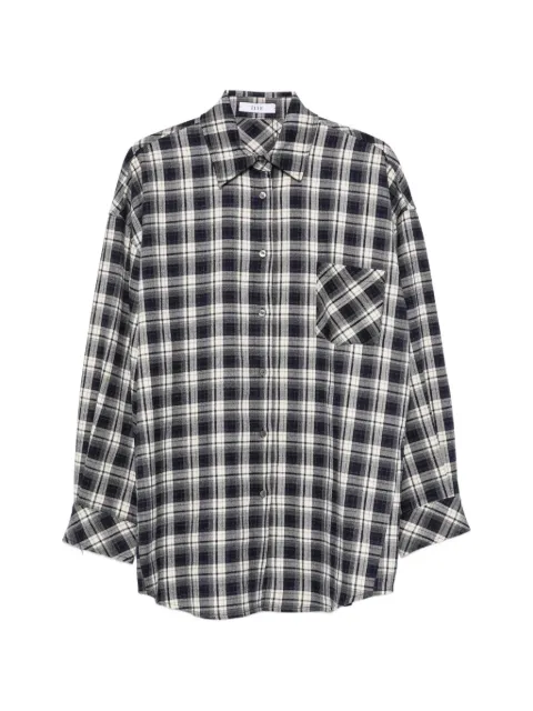 Eleh check-pattern button-down shirt