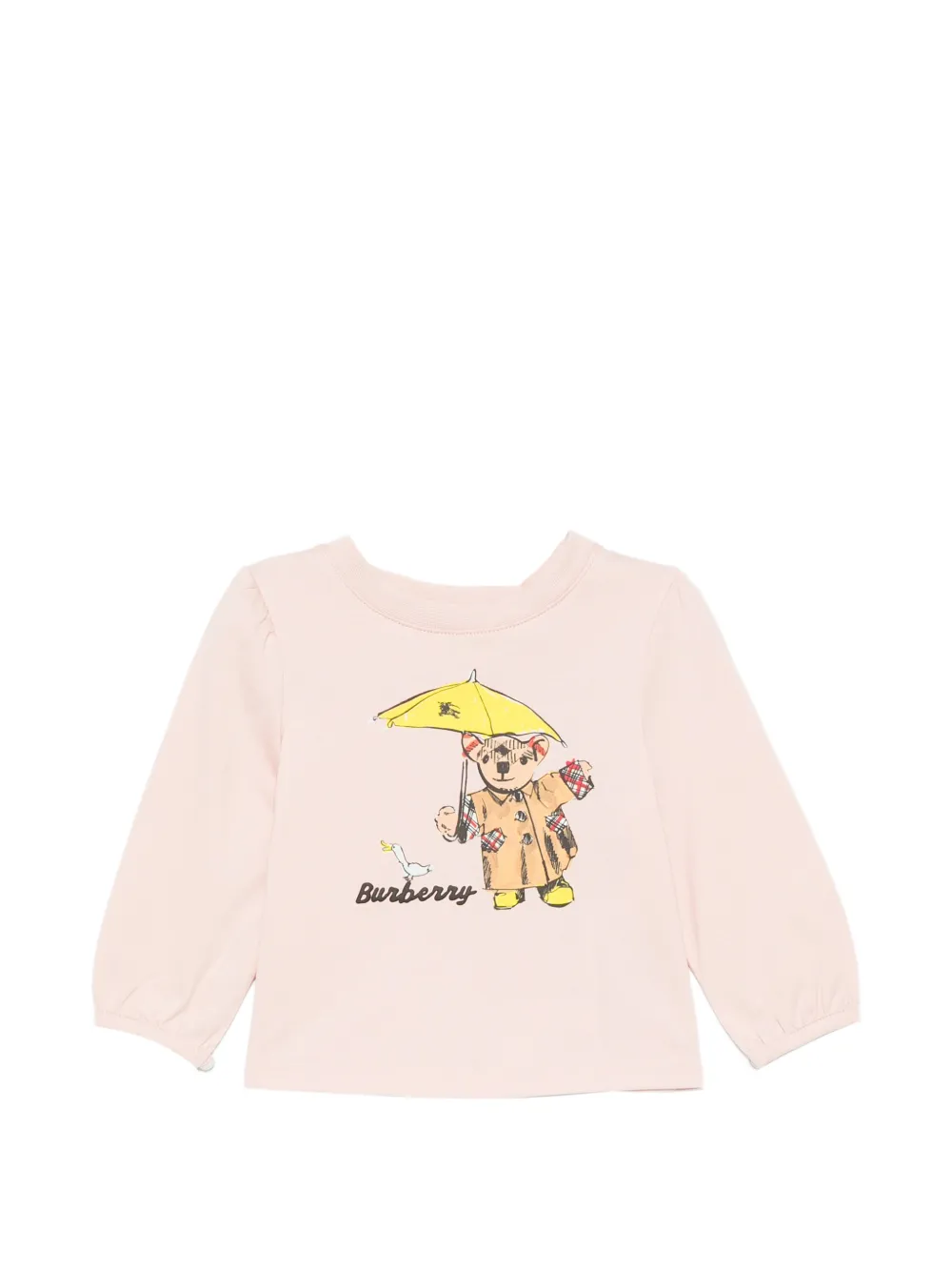 Burberry Kids bear-print long-sleeve T-shirt - Rosa