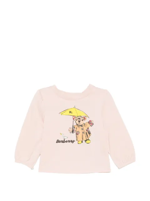 Burberry Kids bear-print long-sleeve T-shirt