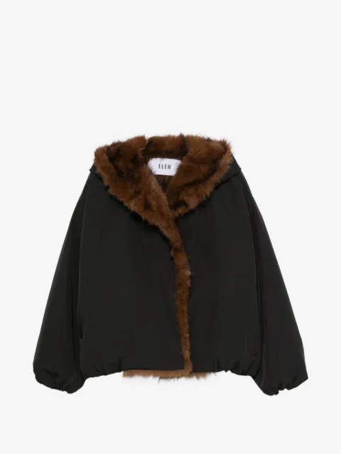 Eleh faux-fur trim hooded jacket