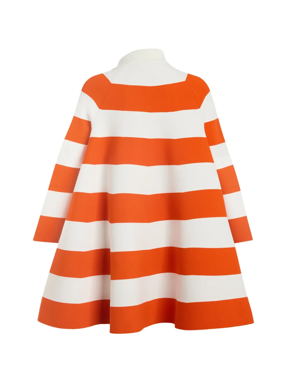 A.W.A.K.E. Mode Striped Asymmetric-collar Mini Dress in Red, view 2