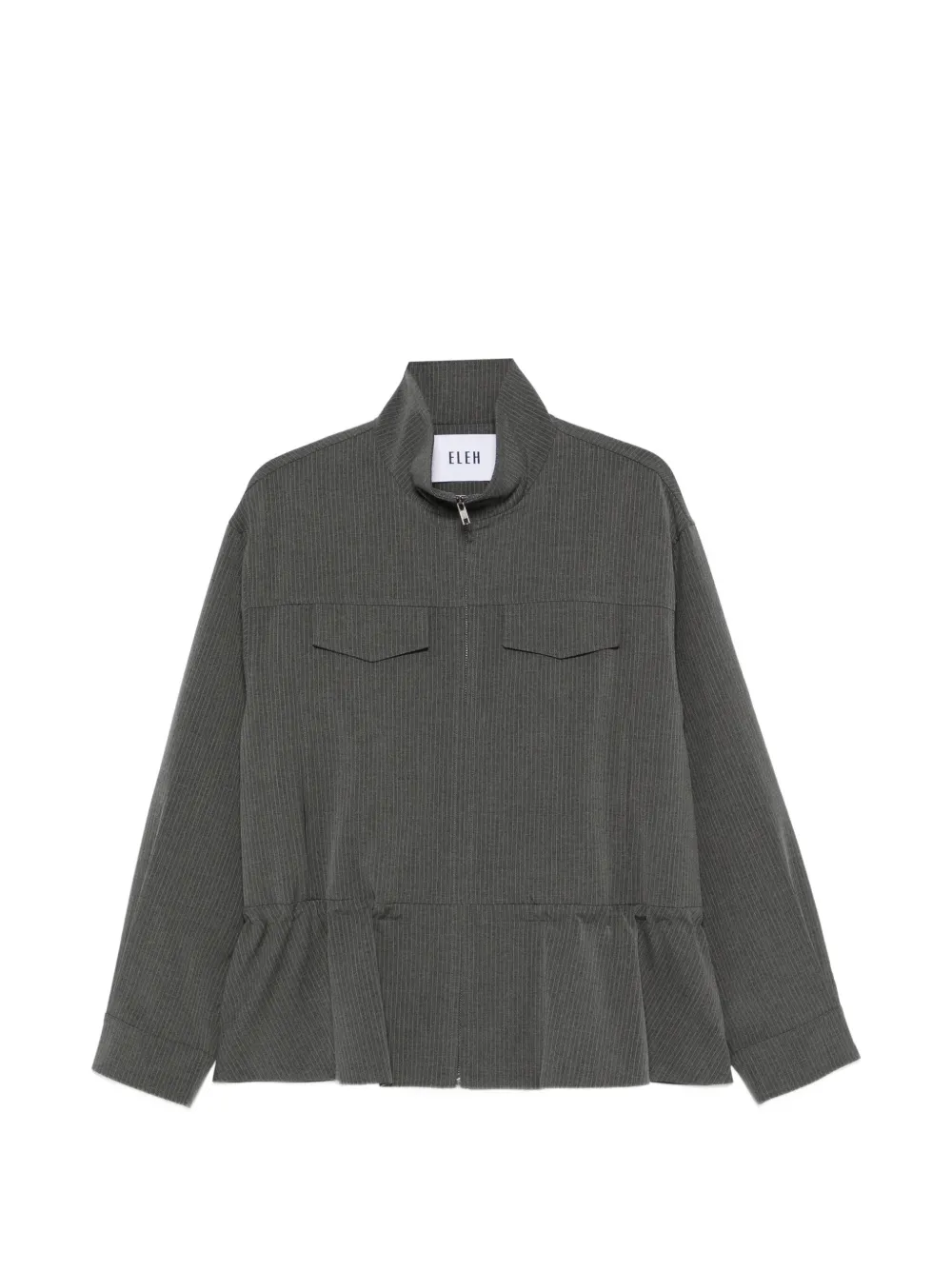 Eleh pinstripe drawstring-waist jacket - Grau