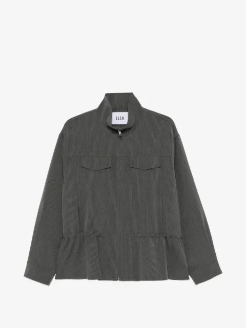 Eleh pinstripe drawstring-waist jacket