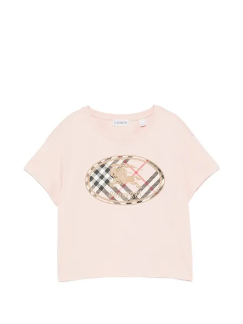 Burberry Kids playera con logo estampado