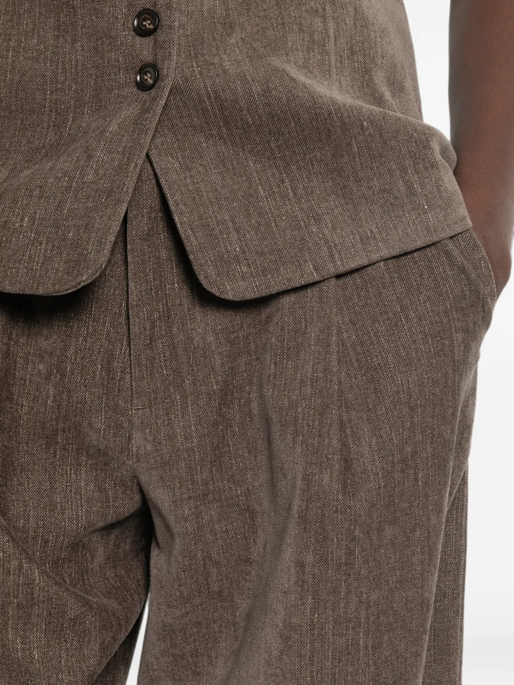 Eleh pleated trousers Bruin