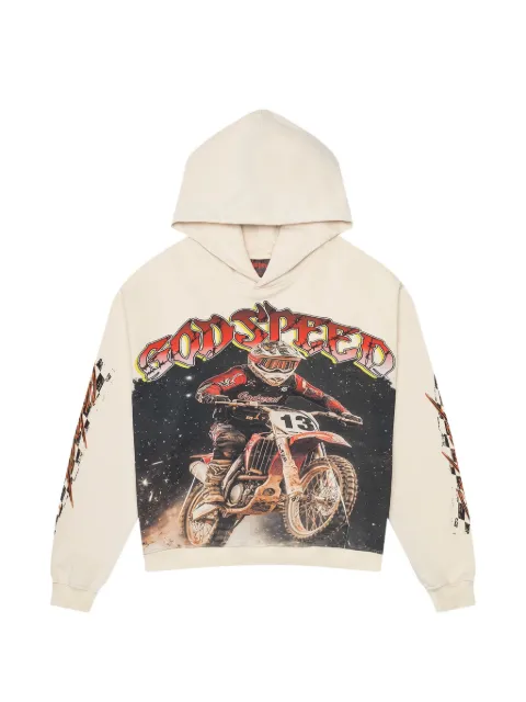 GODSPEED graphic-print long-sleeve hoodie
