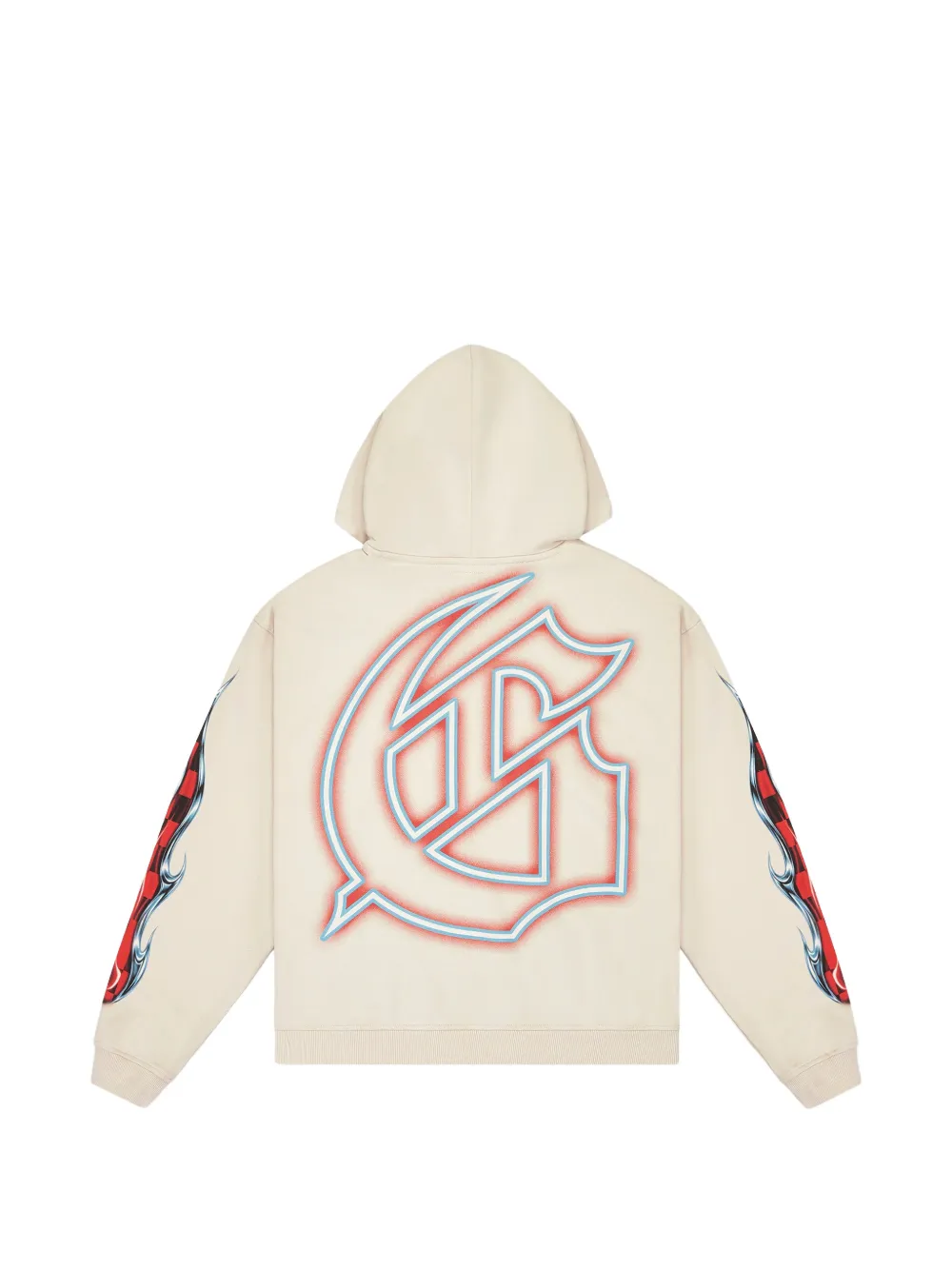 GODSPEED Hoodie met grafische print en lange mouwen Beige