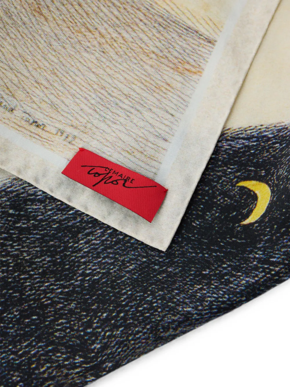 LEMAIRE x Roland Topor La Nuit 1972 zijden sjaal Beige