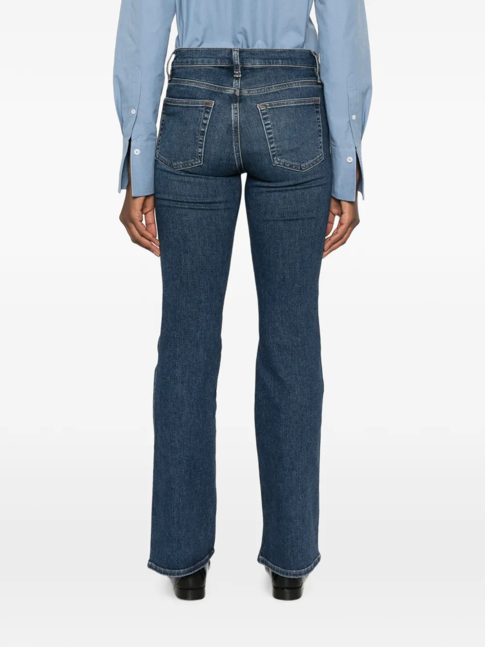 FRAME The Rodeo flared denim jeans met wassing Blauw