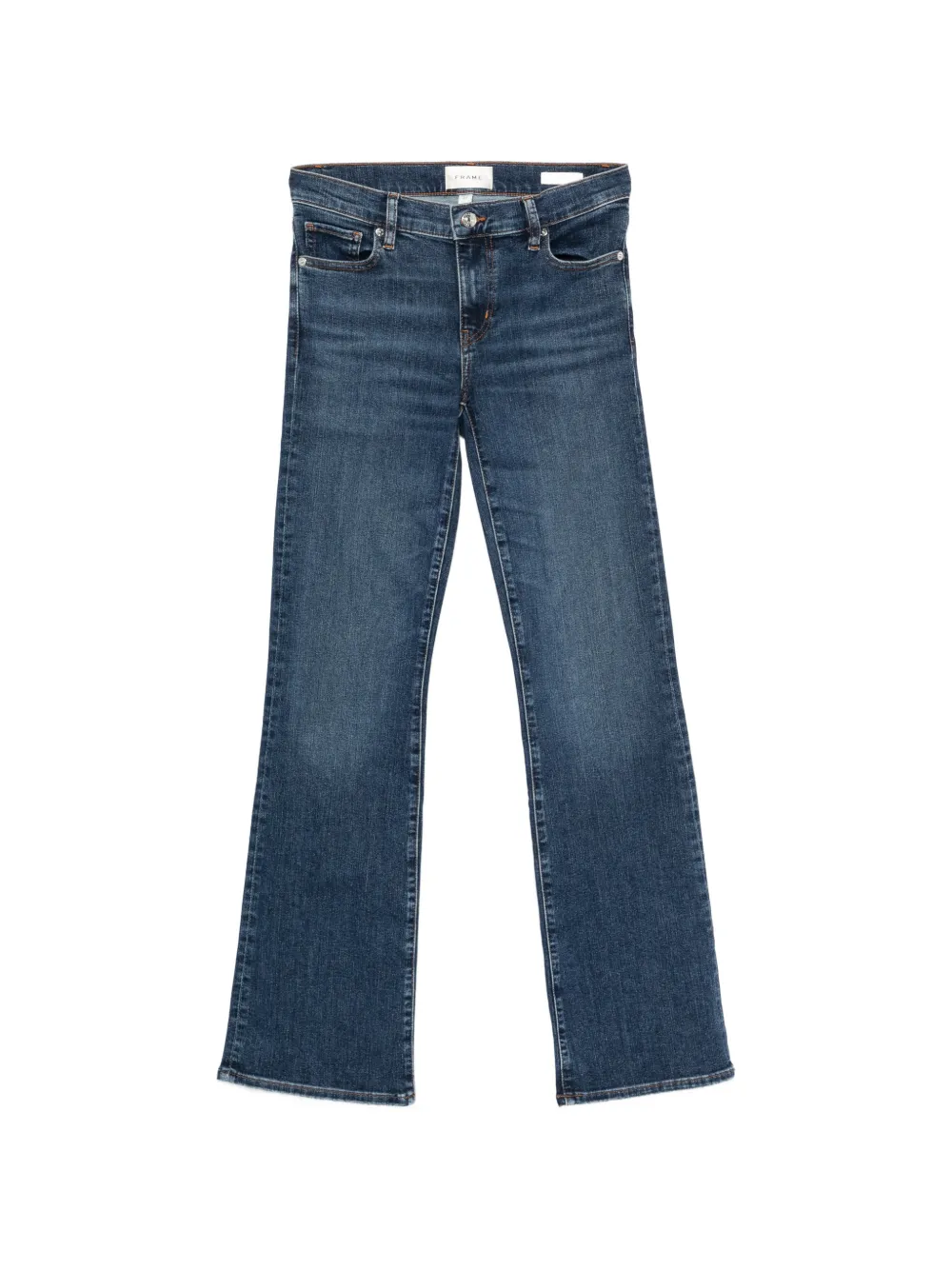 FRAME The Rodeo washed flared denim jeans - Blau