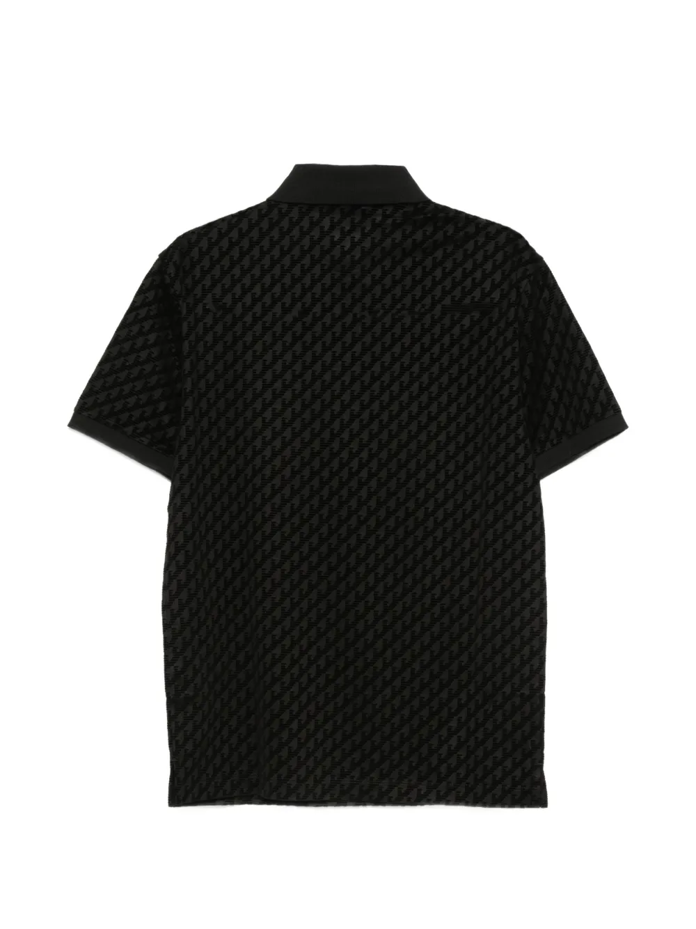 Emporio Armani Poloshirt met monogram-print Zwart