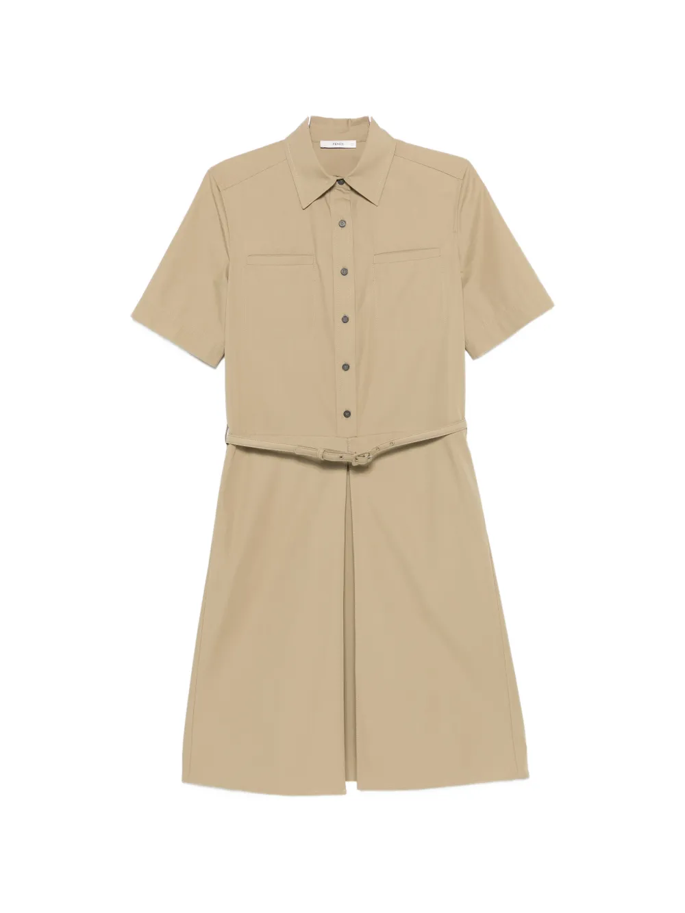 FENDI short-sleeve midi dress - Toni neutri