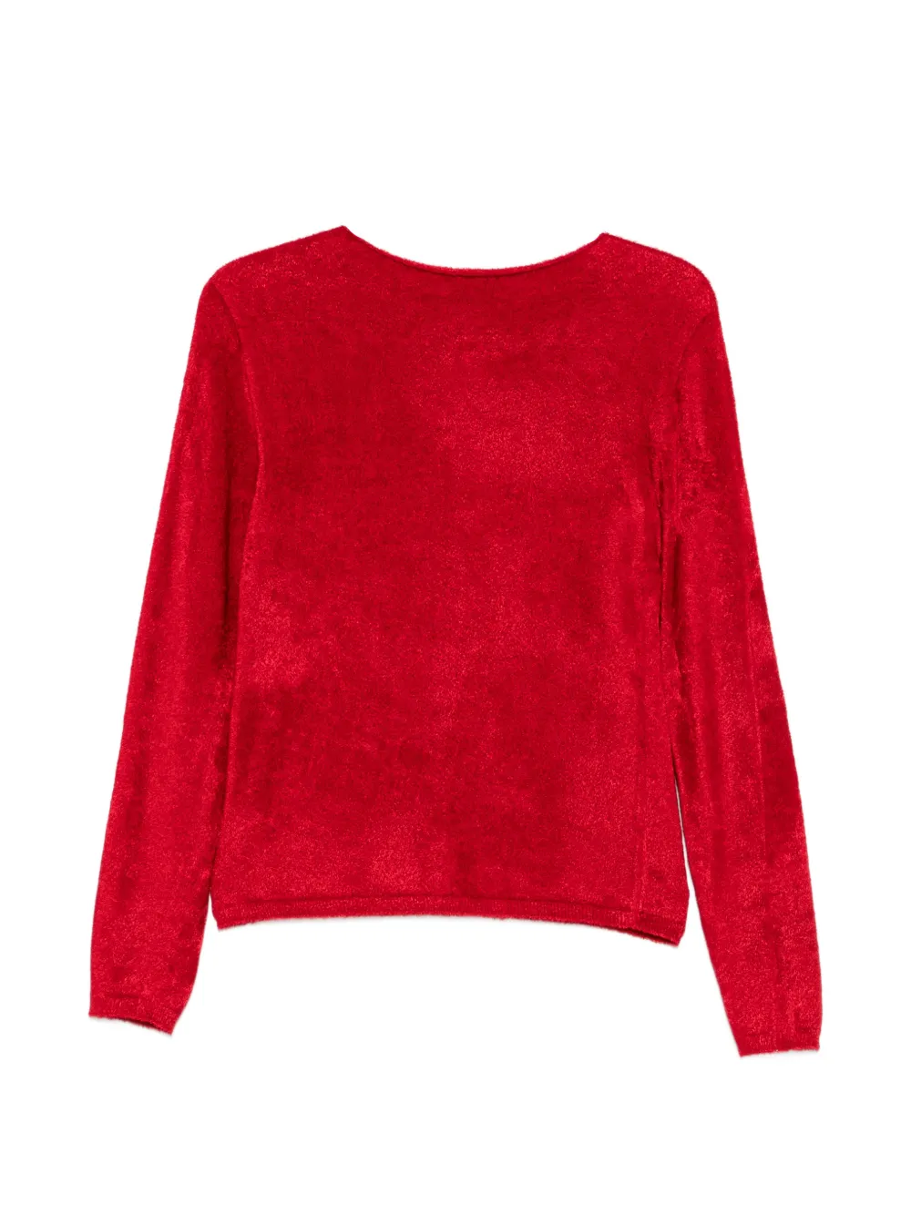 Semicouture Gebreid vest met lange mouwen en geborsteld effect Rood