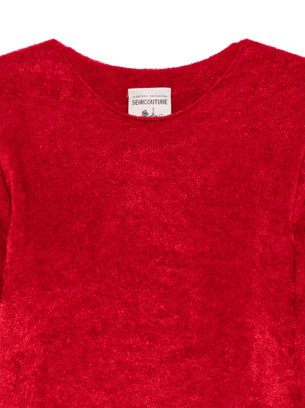 Semicouture Gebreid vest met lange mouwen en geborsteld effect Rood