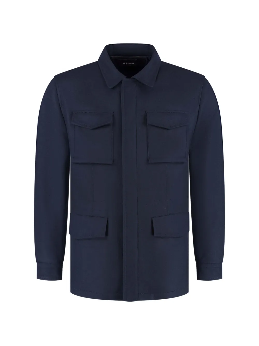 Kiton multi-pocket field shirt jacket - Blau