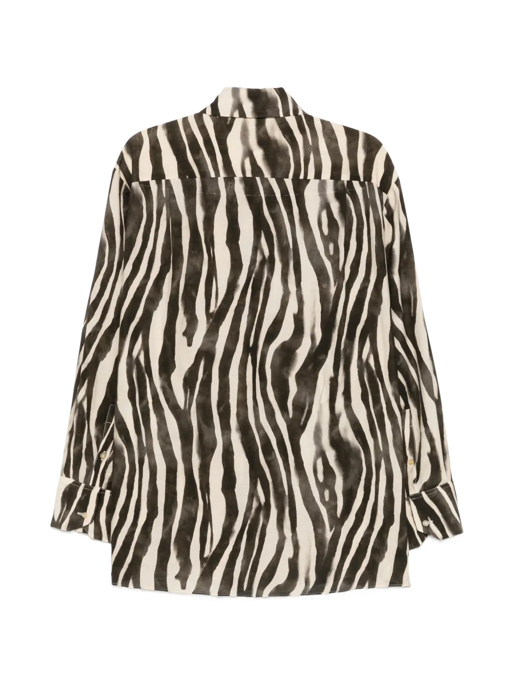Alysi Blouse met zebraprint Beige