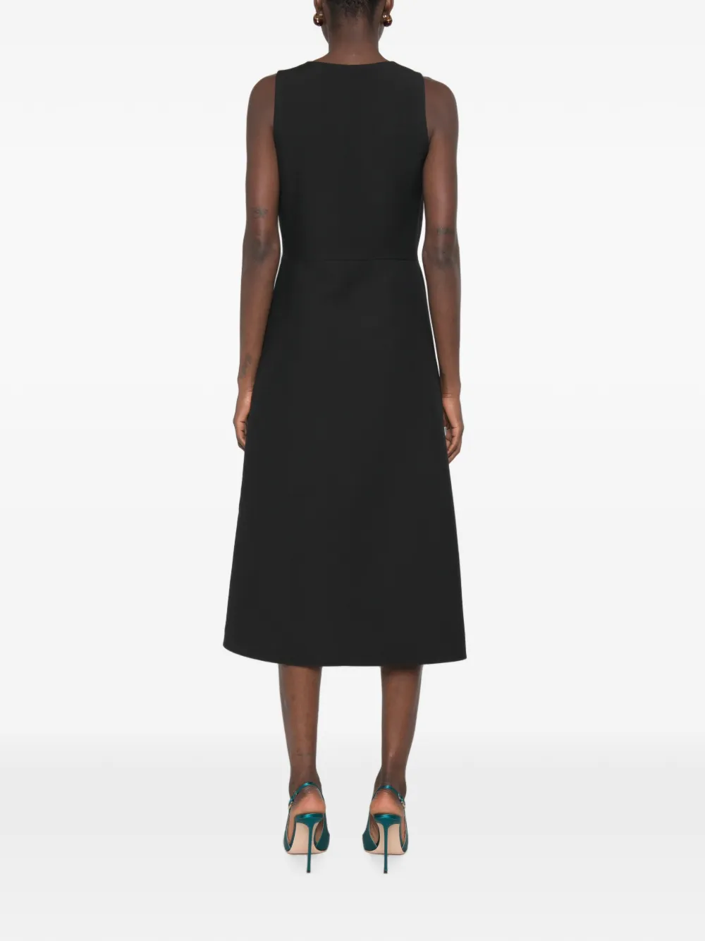 FENDI Midi-jurk met V-hals Zwart