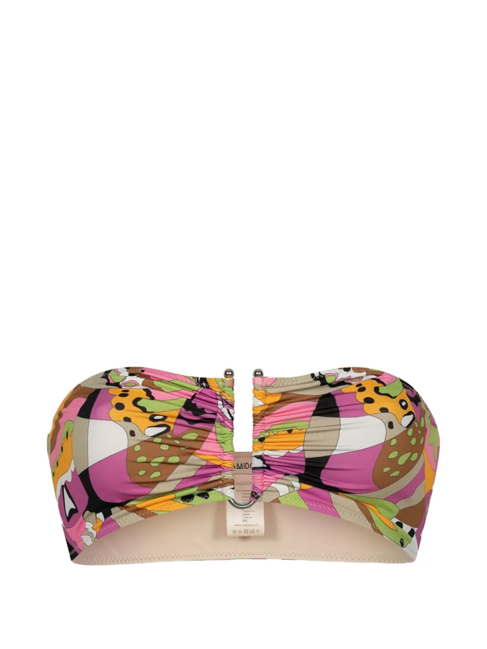 PARAMIDONNA Top bikini Stas con stampa astratta - Rosa