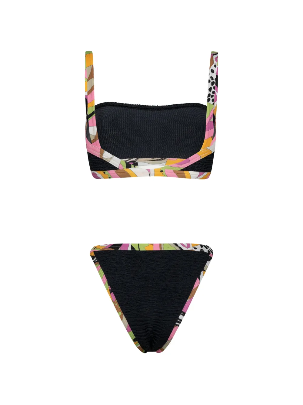 PARAMIDONNA Ava gekreukte bikini met print Zwart
