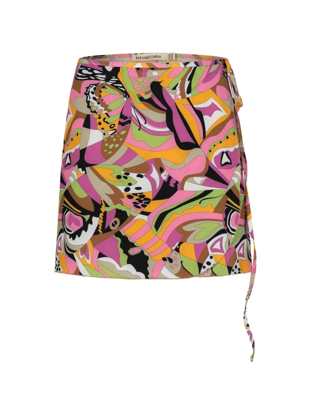PARAMIDONNA Leone Pareo mit abstraktem Print - Rosa