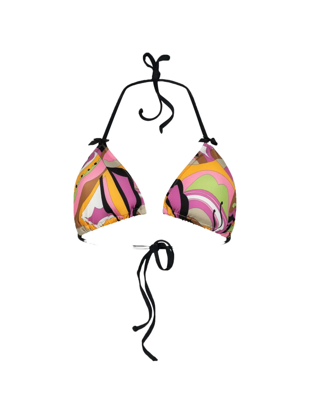 PARAMIDONNA Top bikini Kourtney con stampa astratta - Rosa