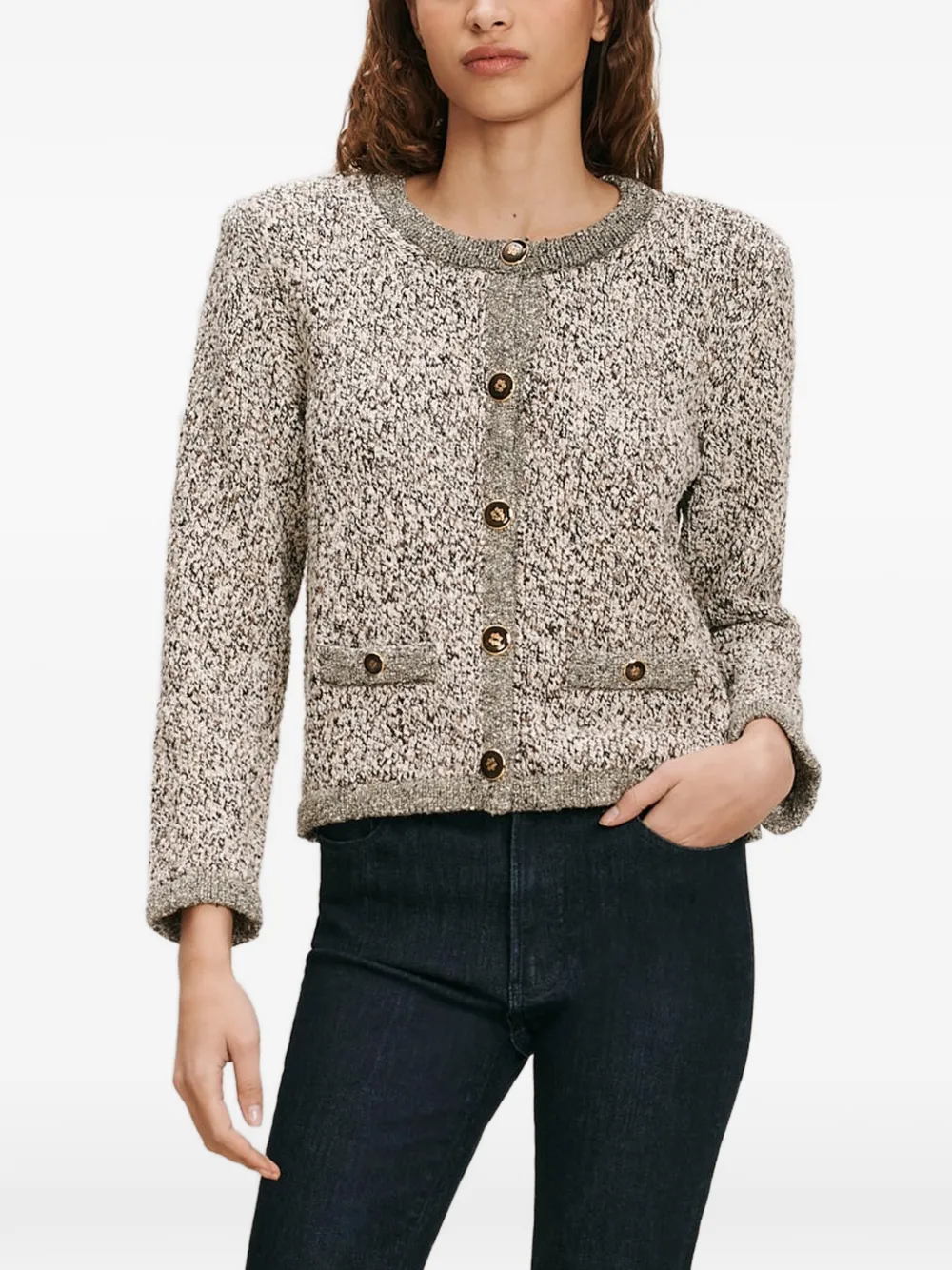 Veronica Beard Rexton Cardigan mit Knöpfen - Weiß