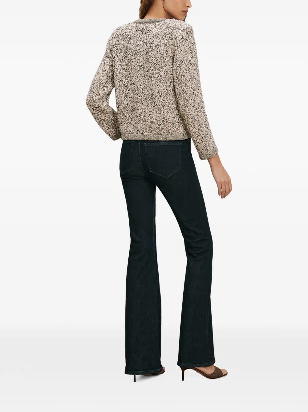 Veronica Beard Rexton bouclé vest met knopen Wit