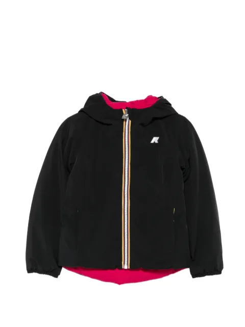 K Way Kids logo-patch reversible hooded jacket