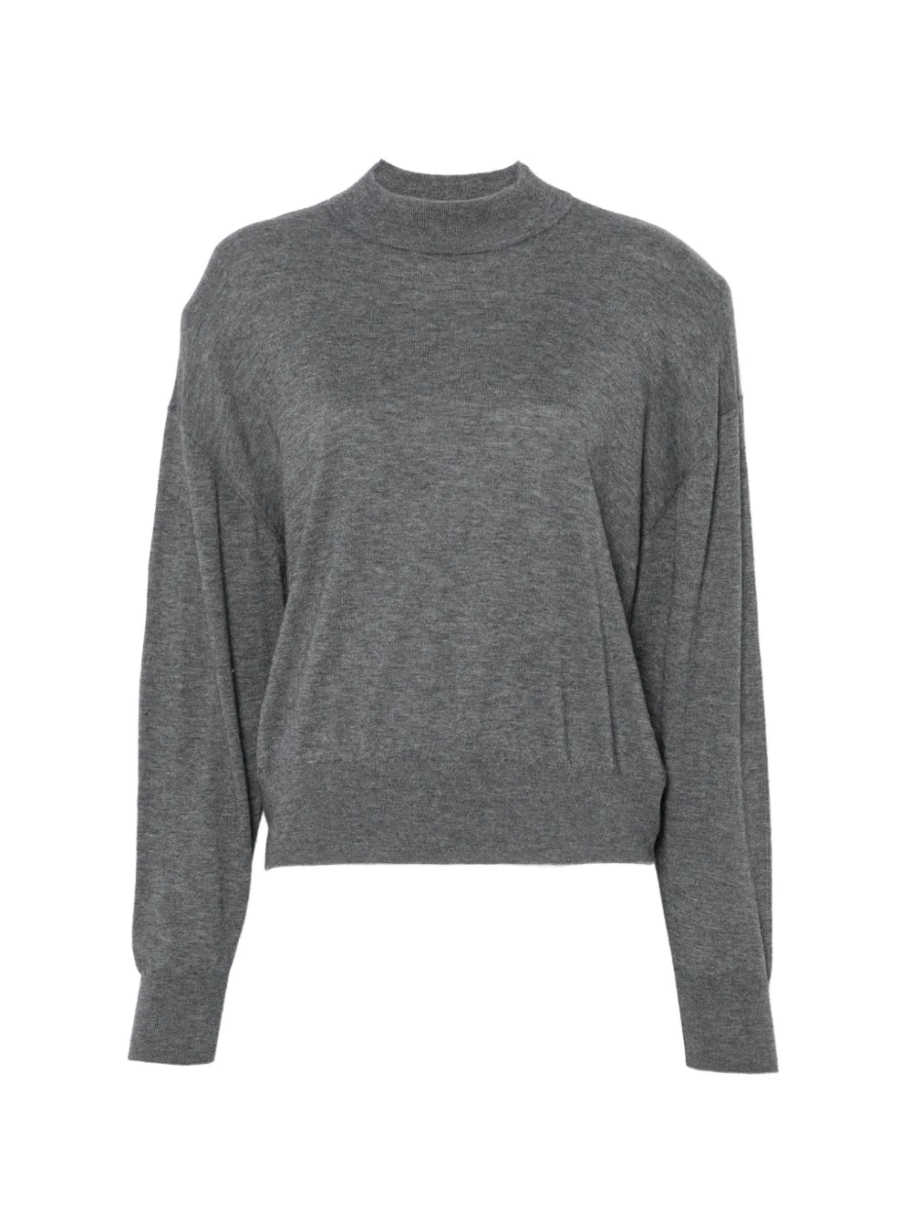The Frankie Shop Rue padded-shoulder high-neck sweater - Grau