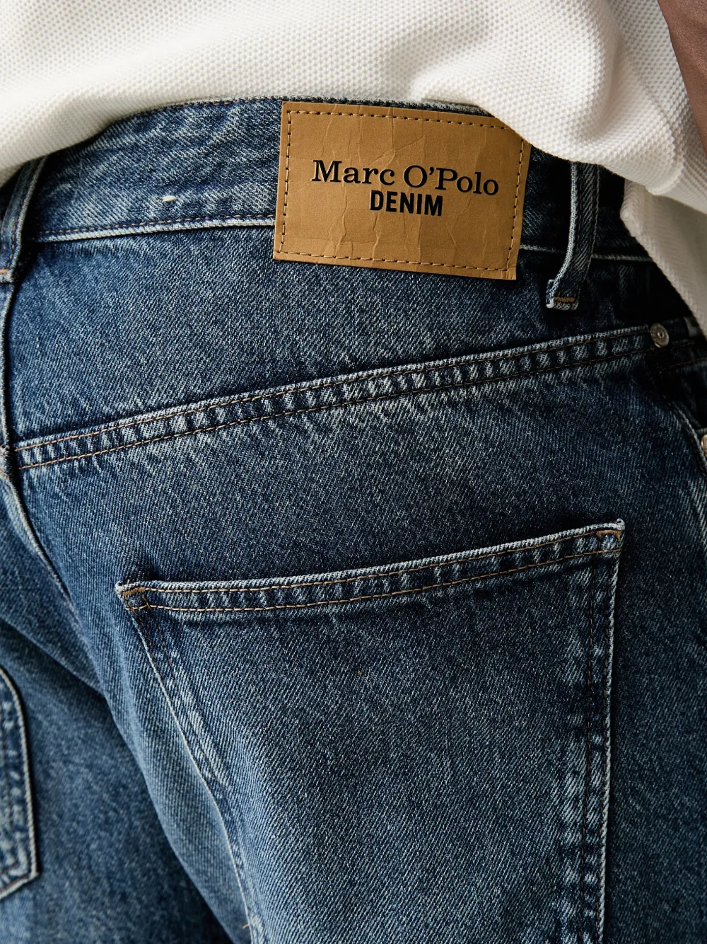 Marc O'Polo Straight jeans met vervaagd effect Blauw
